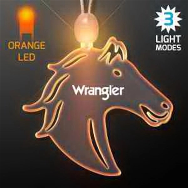 Acrylic Horse Head Shape Necklace with LED.... from ASI 34194 ALightPromos / Alight Promotional Products