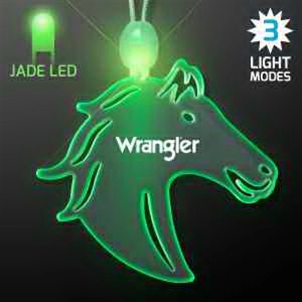 Acrylic Horse Head Shape Necklace with LED.... from ASI 34194 ALightPromos / Alight Promotional Products