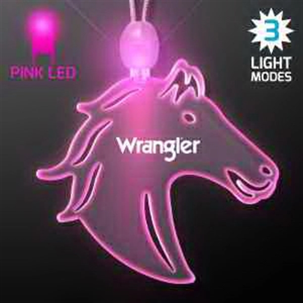 Acrylic Horse Head Shape Necklace with LED.... from ASI 34194 ALightPromos / Alight Promotional Products