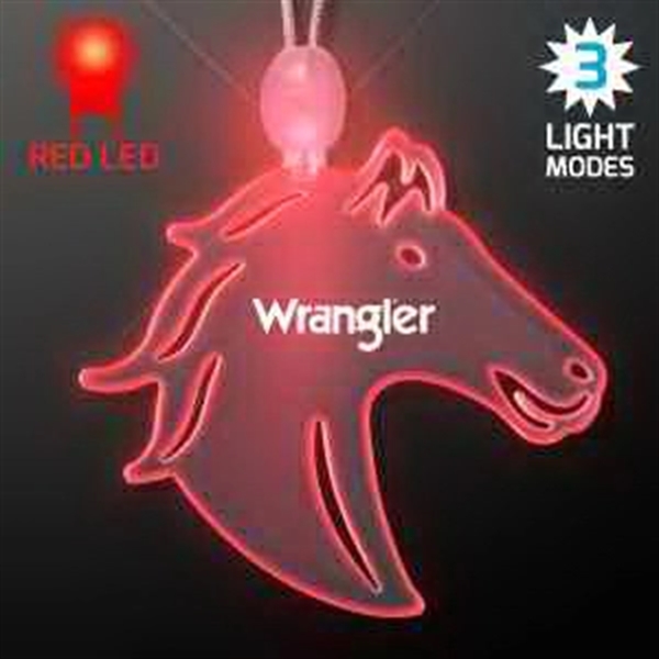 Acrylic Horse Head Shape Necklace with LED.... from ASI 34194 ALightPromos / Alight Promotional Products