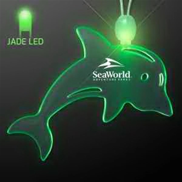 Acrylic Dolphin Shape Necklace with LED.... from ASI 34194 ALightPromos / Alight Promotional Products