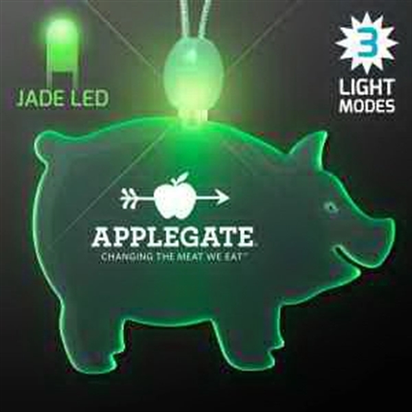 Acrylic Pig Shape Necklace with LED.... from ASI 34194 ALightPromos / Alight Promotional Products