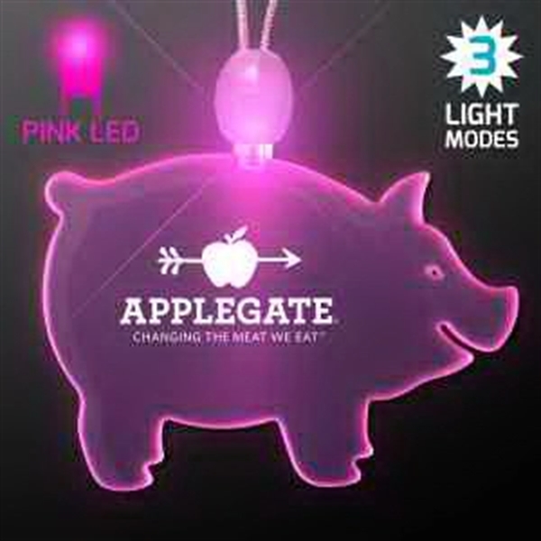 Acrylic Pig Shape Necklace with LED.... from ASI 34194 ALightPromos / Alight Promotional Products