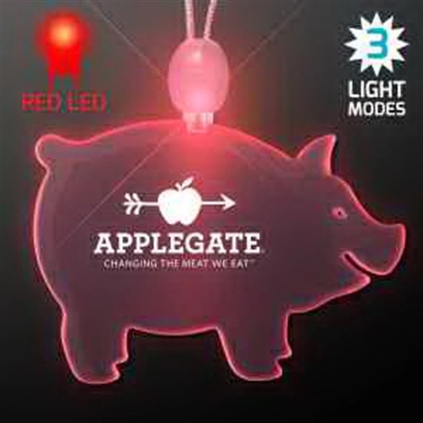 Acrylic Pig Shape Necklace with LED.... from ASI 34194 ALightPromos / Alight Promotional Products