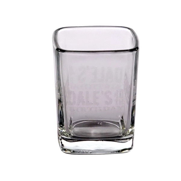 2oz square shotglass custom etched product. Available in clear color only.... from ASI 65603 Kool Trends
