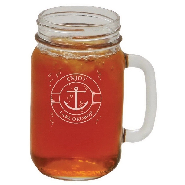 16oz Mason mug custom etched product. Available in clear color only.... from ASI 65603 Kool Trends