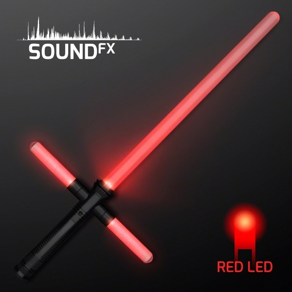Light Up Cross Saber with LED Crossguard and Crackling Saber Sounds.... from ASI 34194 ALightPromos / Alight Promotional Products