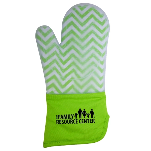13 1/4" x 7 1/4" oven mitt with frosted silicone over... from ASI 61966 HPG / Beacon Promotions