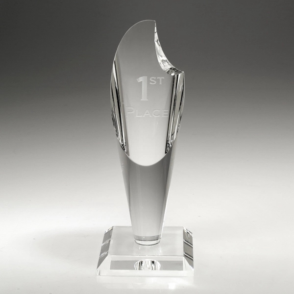 Awards- 7-1/2" torch optical crystal award/trophy with base.... from ASI 41511 Brainchild USA Inc / BrainChild Gift Club