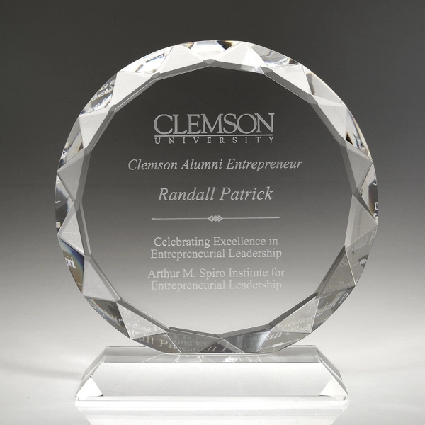 Awards- 7-1/2" sunflower optical crystal award/trophy with base.... from ASI 41511 Brainchild USA Inc / BrainChild Gift Club