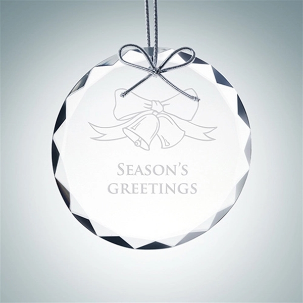 Gem-cut circle ornament made of clear glass measures 3 1/2" x... from ASI 47791 Best Deal Awards / Best Deal Awards