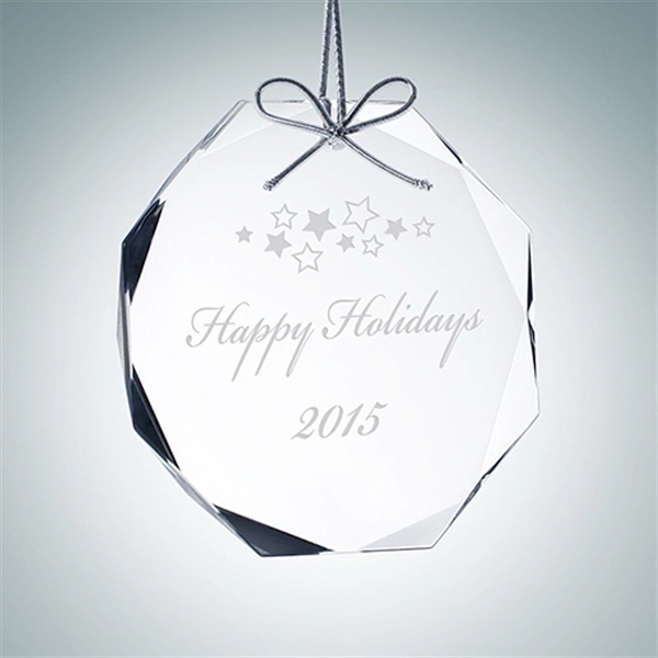 Gem-cut octagon ornament made of clear glass measures 3 1/2" x... from ASI 47791 Best Deal Awards / Best Deal Awards