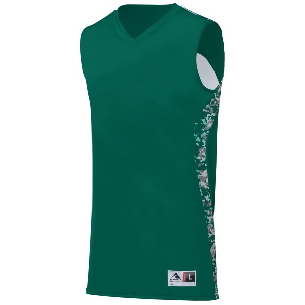 Reversible youth jersey made with two layers of 100% polyester wicking... from ASI 37461 Augusta Sportswear