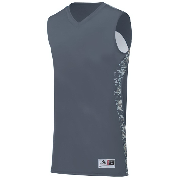Reversible youth jersey made with two layers of 100% polyester wicking... from ASI 37461 Augusta Sportswear