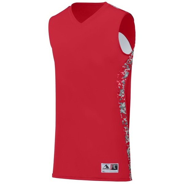 Reversible youth jersey made with two layers of 100% polyester wicking... from ASI 37461 Augusta Sportswear
