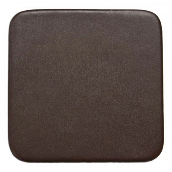 Square coaster made of leatherette material in a chocolate brown color.... from ASI 48125 Dacasso / DaCasso