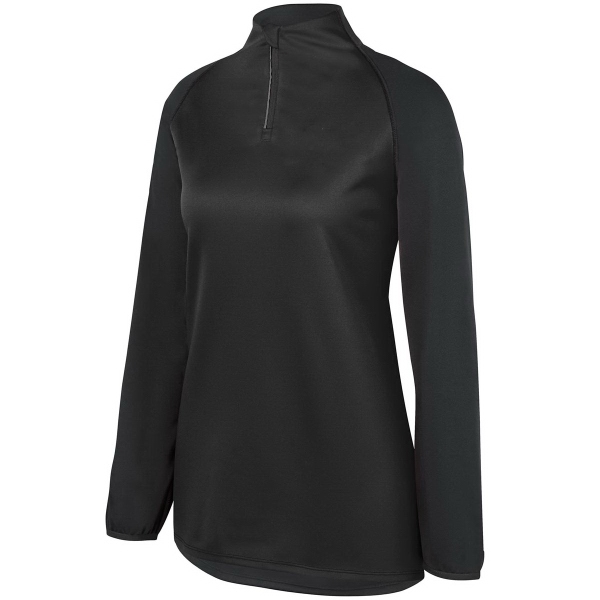 Ladies' 100% polyester pullover with contrast color front panel, quarter-zip style,... from ASI 37461 Augusta Sportswear