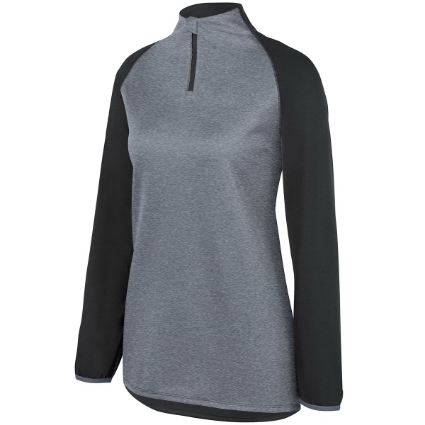 Ladies' 100% polyester pullover with contrast color front panel, quarter-zip style,... from ASI 37461 Augusta Sportswear