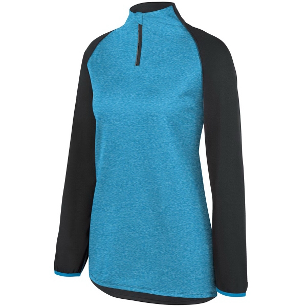 Ladies' 100% polyester pullover with contrast color front panel, quarter-zip style,... from ASI 37461 Augusta Sportswear
