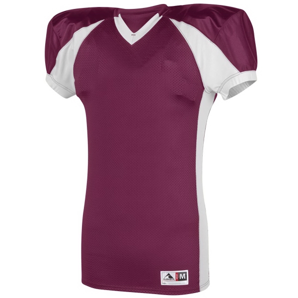 100% polyester mesh football jersey with contrast color inserts with stretch... from ASI 37461 Augusta Sportswear