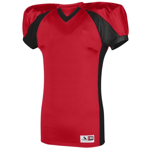 100% polyester mesh football jersey with contrast color inserts with stretch... from ASI 37461 Augusta Sportswear