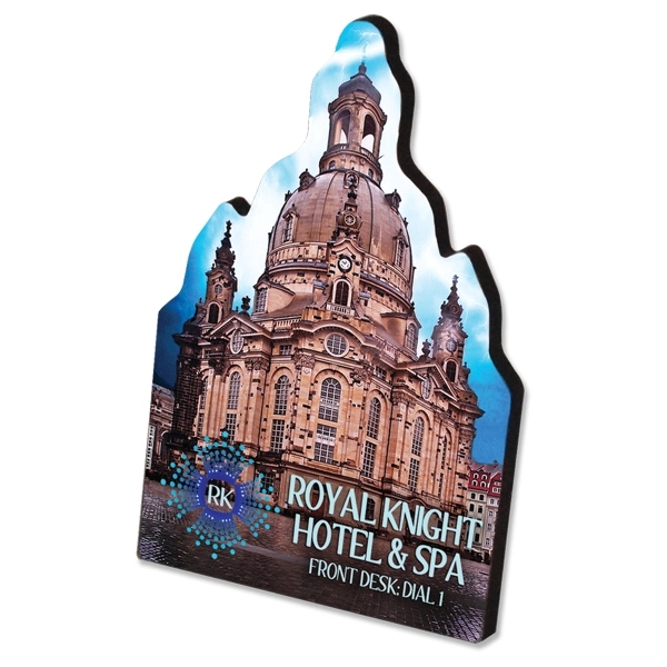 Wooden desk signs with ultra vivid printing.... from ASI 72521 Morris Magnets / Laser Cuts