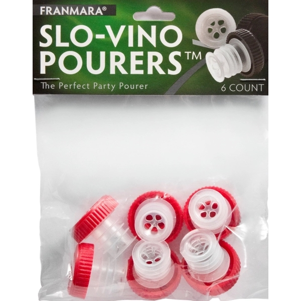 Slo-Vino plastic wine pourers and aerators. Six units per package. Blank.... from ASI 55450 Franmara Inc