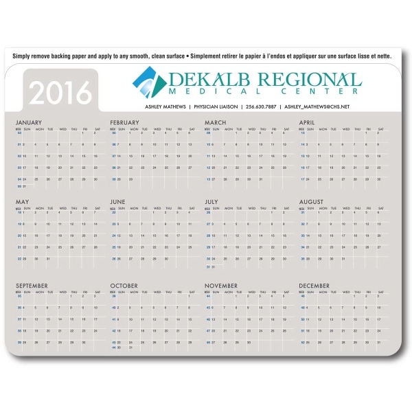 Stick-it anywhere desk calendar with a gloss finish and special low... from ASI 79392 Premiums Plus Inc