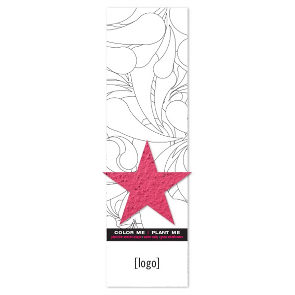 Seed Paper Shape Coloring Bookmark... from ASI 40646 Bloomin Promotions / Bloomin' Promotions™