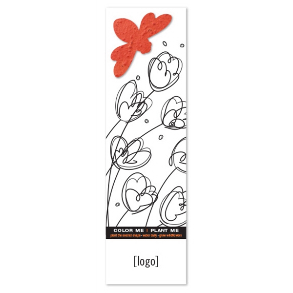 Seed Paper Shape Coloring Bookmark... from ASI 40646 Bloomin Promotions / Bloomin' Promotions™