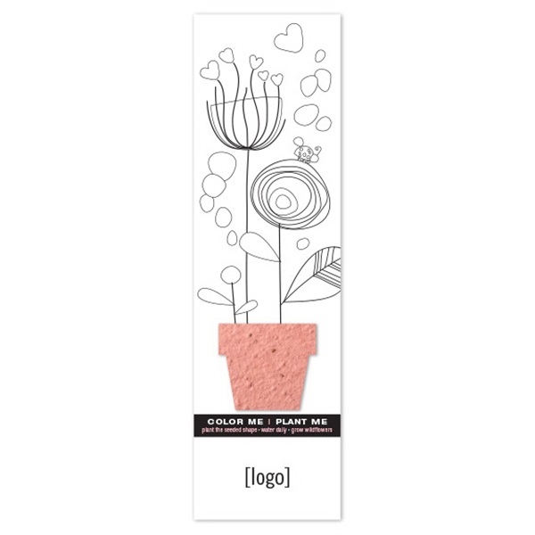 Seed Paper Shape Coloring Bookmark... from ASI 40646 Bloomin Promotions / Bloomin' Promotions™