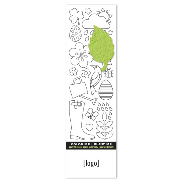 Seed Paper Shape Coloring Bookmark... from ASI 40646 Bloomin Promotions / Bloomin' Promotions™