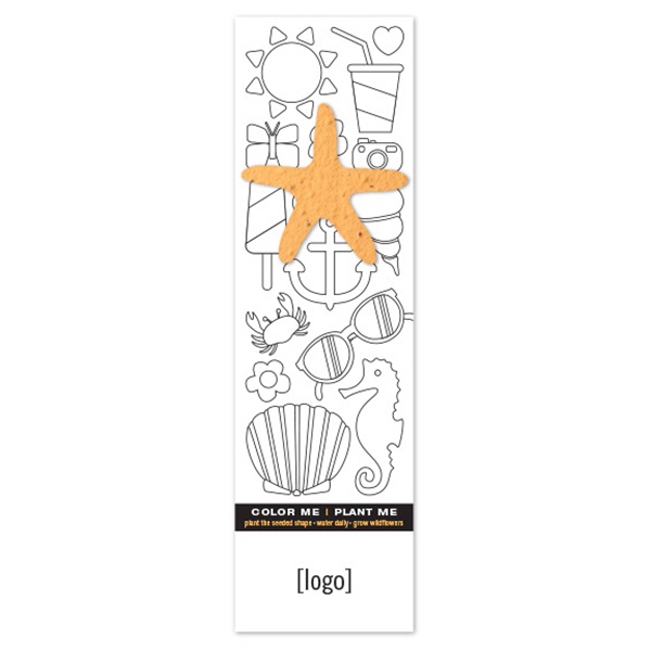 Seed Paper Shape Coloring Bookmark... from ASI 40646 Bloomin Promotions / Bloomin' Promotions™