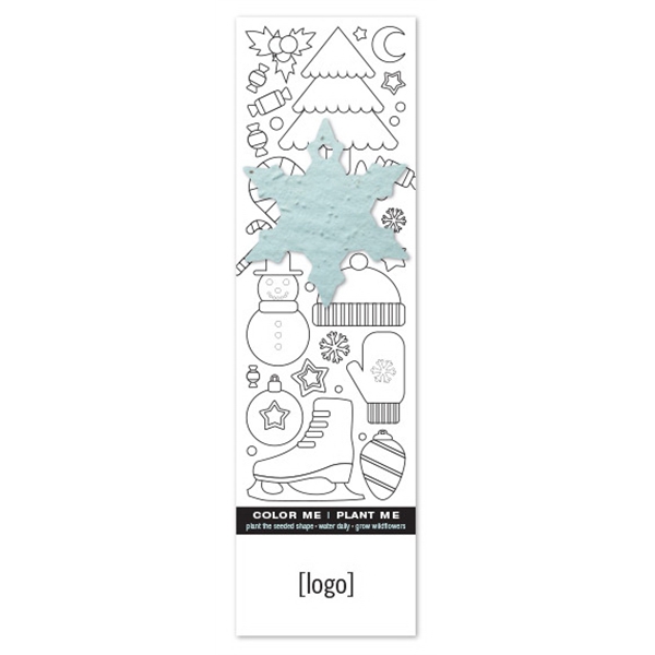 Seed Paper Shape Coloring Bookmark... from ASI 40646 Bloomin Promotions / Bloomin' Promotions™