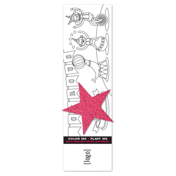 Seed Paper Shape Coloring Bookmark... from ASI 40646 Bloomin Promotions / Bloomin' Promotions™