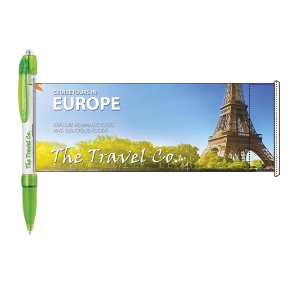 Click action ballpoint pen with rubber grip and retractable banner.... from ASI 40544 Binaco / Binaline