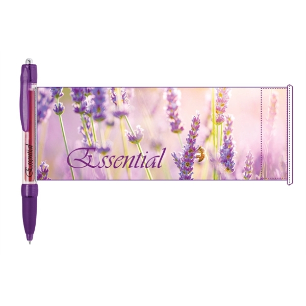 Click action ballpoint pen with rubber grip and retractable banner.... from ASI 40544 Binaco / Binaline