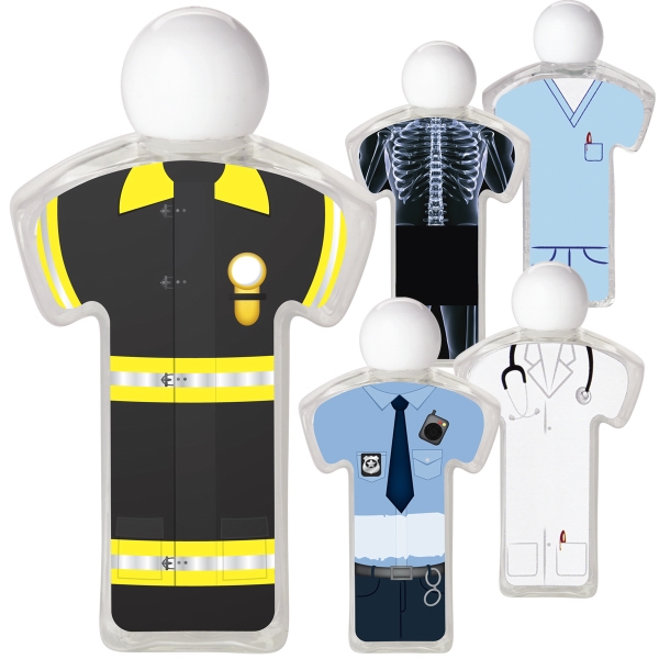 Plastic bottle filled antibacterial hand sanitizer gel with screw-on cap and... from ASI 79530 Prime Line