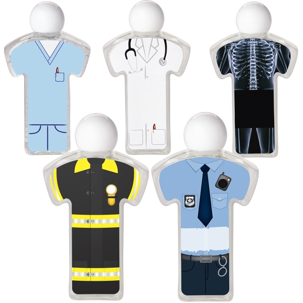 Plastic bottle filled antibacterial hand sanitizer gel with screw-on cap and... from ASI 79530 Prime Line