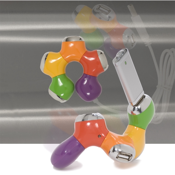 Multi color hub 2.0, each port twist 180 degrees for easy... from ASI 79530 Prime Line / Prime Line
