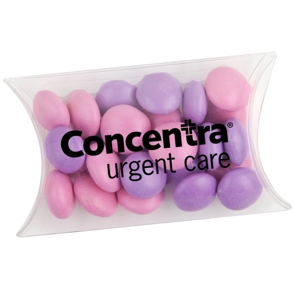 Small Pillow Acetate Box with Chocolate Buttons.... from ASI 44900 NC Custom (CI/Lanco) / Chocolate Inn