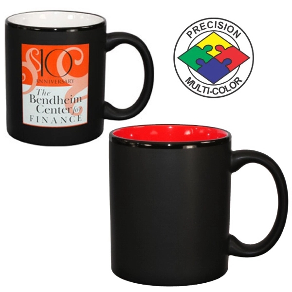 11oz two-tone mug with satin finish and c-shaped handle, various colors.... from ASI 80093 Pyrographics / Pyrographics Line