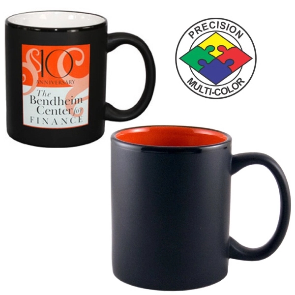 11oz two-tone mug with satin finish and c-shaped handle, various colors.... from ASI 80093 Pyrographics / Pyrographics Line