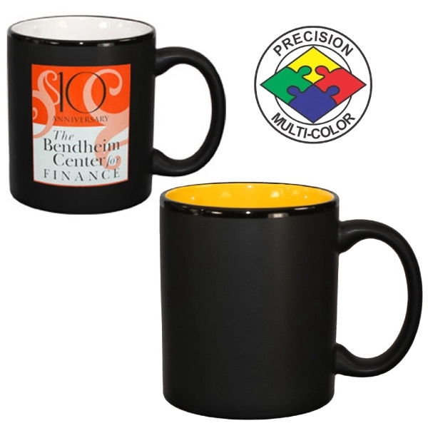 11oz two-tone mug with satin finish and c-shaped handle, various colors.... from ASI 80093 Pyrographics / Pyrographics Line