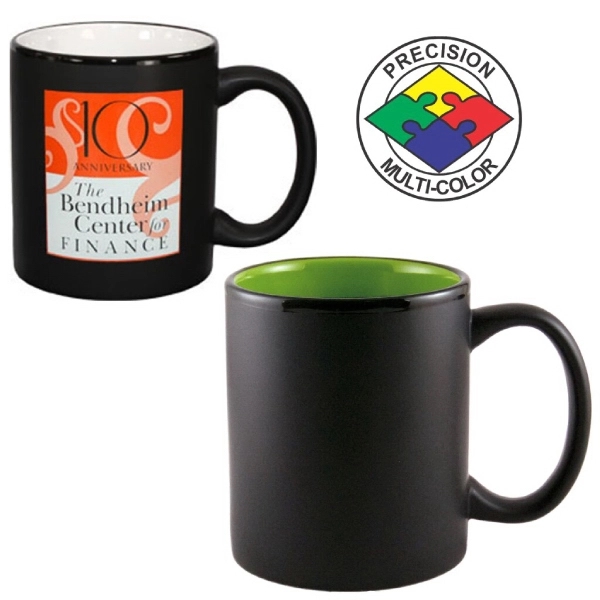 11oz two-tone mug with satin finish and c-shaped handle, various colors.... from ASI 80093 Pyrographics / Pyrographics Line
