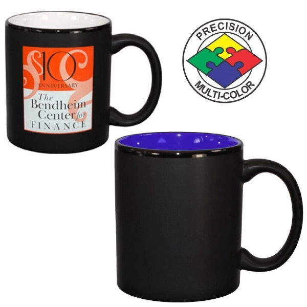 11oz two-tone mug with satin finish and c-shaped handle, various colors.... from ASI 80093 Pyrographics / Pyrographics Line