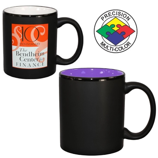 11oz two-tone mug with satin finish and c-shaped handle, various colors.... from ASI 80093 Pyrographics / Pyrographics Line