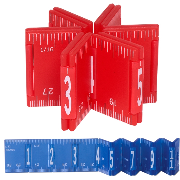 Foldable 12" ruler with numbers on the spine that appear in... from ASI 79530 Prime Line / Prime Line