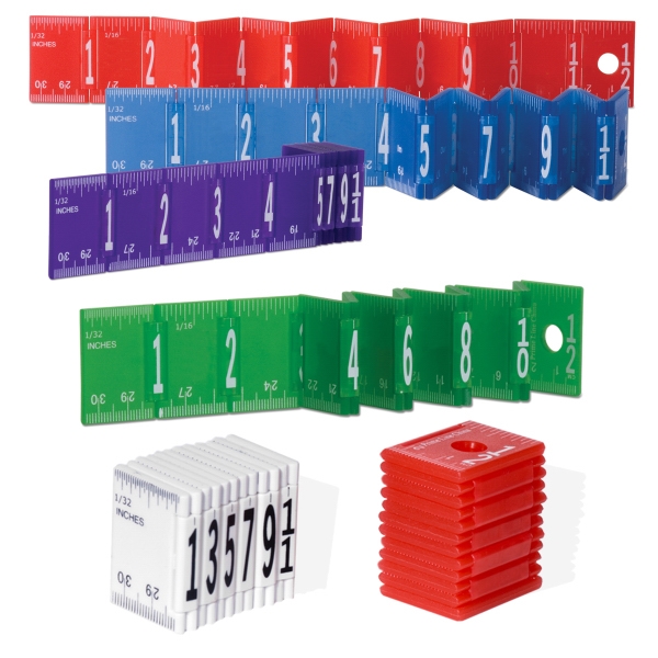 Foldable 12" ruler with numbers on the spine that appear in... from ASI 79530 Prime Line / Prime Line