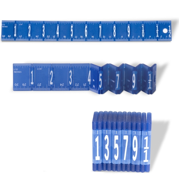Foldable 12" ruler with numbers on the spine that appear in... from ASI 79530 Prime Line / Prime Line